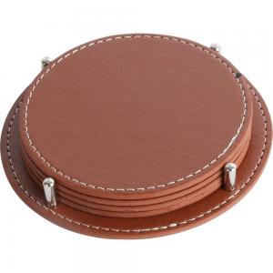 Deri Bardak Altlığı ( 11 x 11 cm )