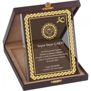 Kutulu Kristal Plaket ( 15 x 20 cm )