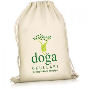 Büzgülü Ham Bez Çanta